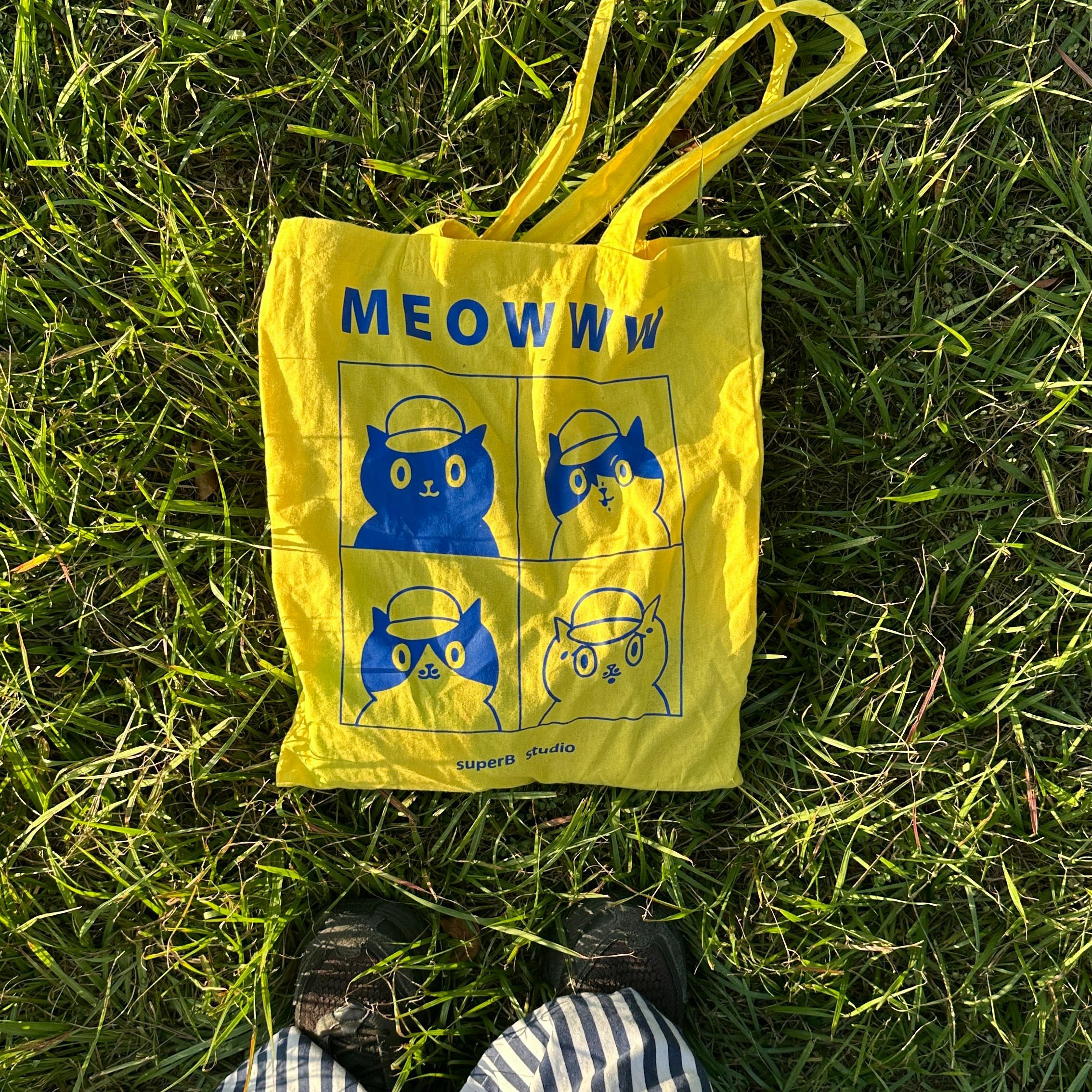 喵喵棉布袋 貓咪購物袋 TOTEBAG｜superB studio