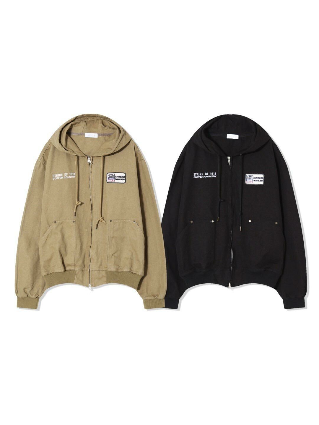 英文字連帽拉鍊外套 GATHER-024JK