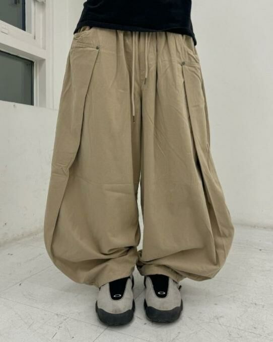 淨色可束腳Balloon Pants GATHER-025P