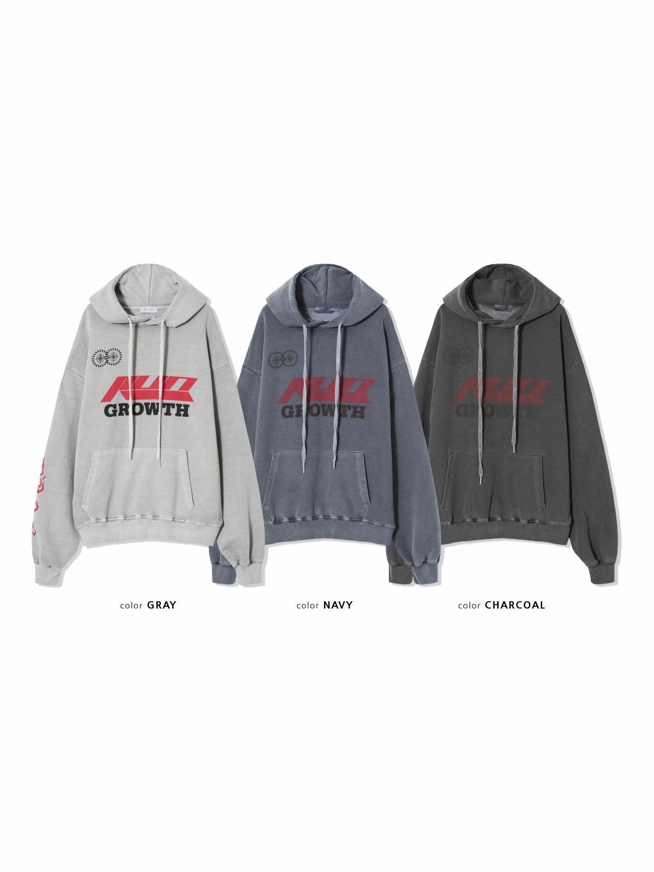 洗水英文字連帽衛衣 GATHER-027T