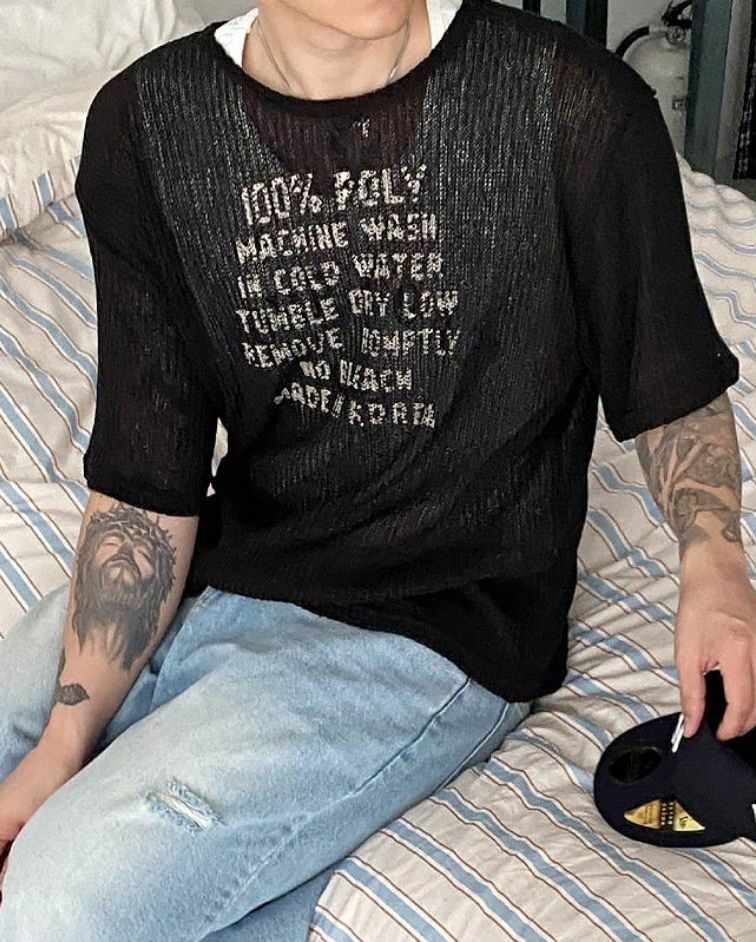 英文字短袖Tee OWN-055T