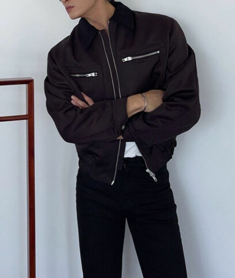 反領拉鍊外套 OWN-062JK