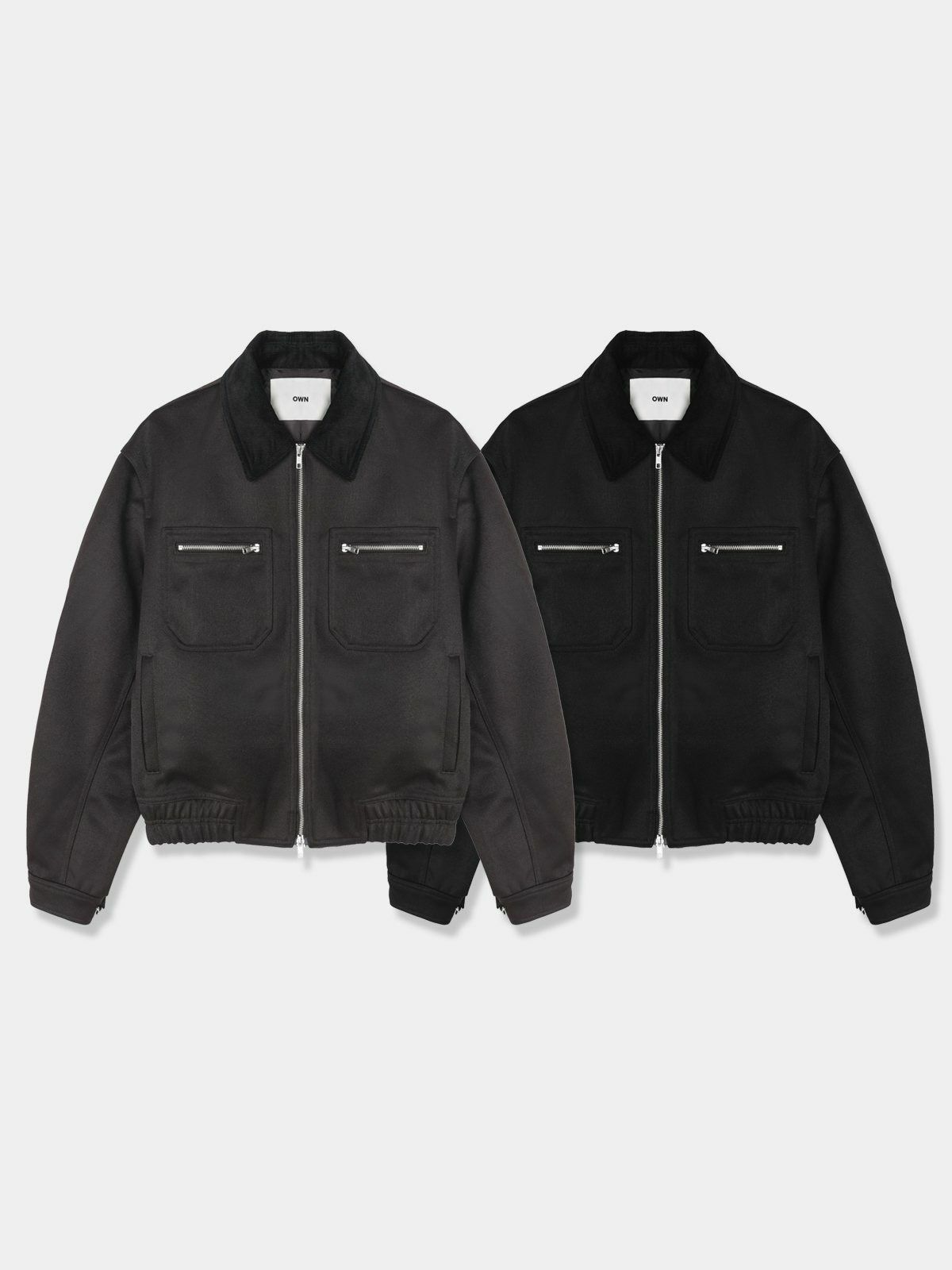 反領拉鍊外套 OWN-062JK