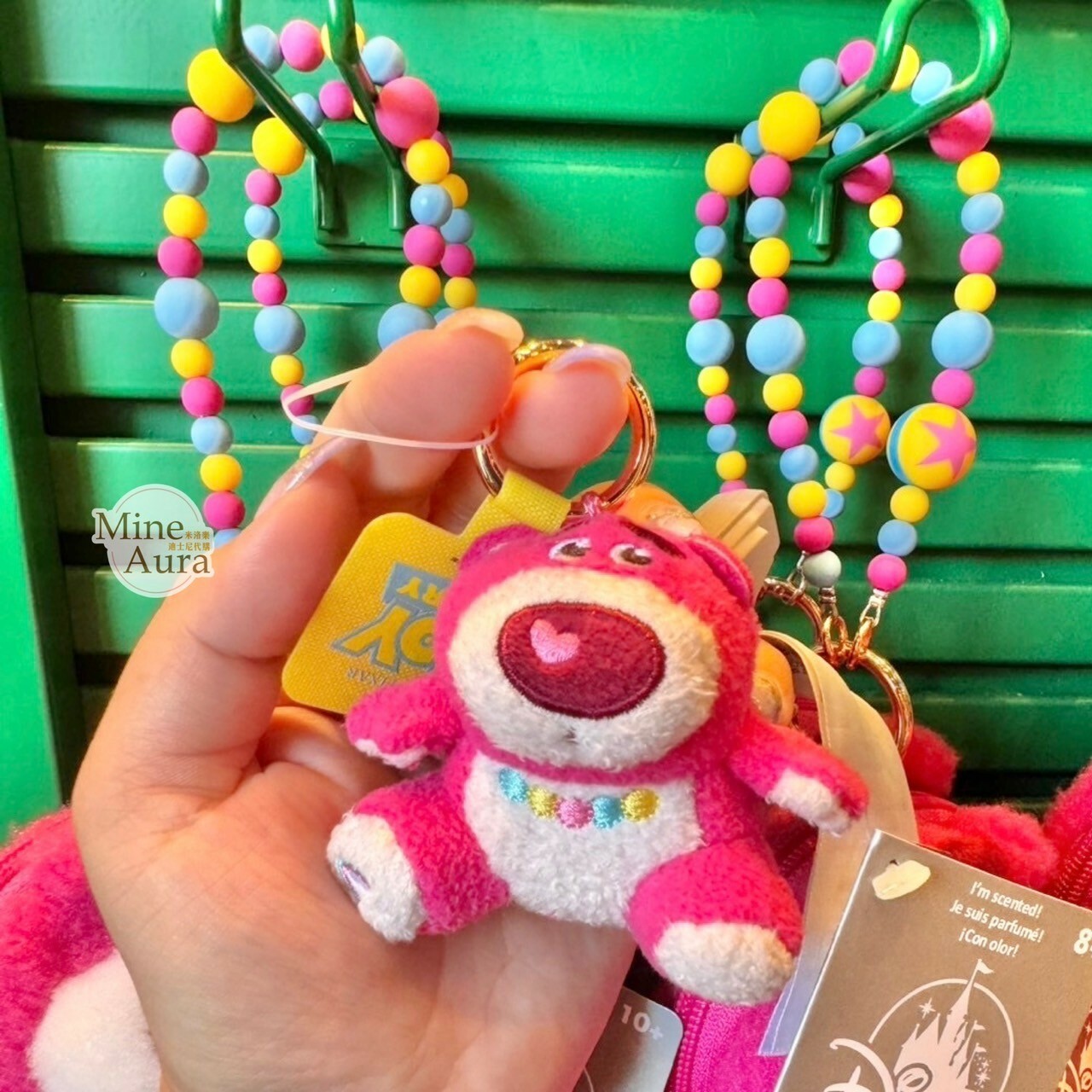 皮克斯 Pixar 玩心大發 系列 熊抱哥 Lotso 絨毛 鑰匙圈 吊飾 玩具總動員 Toy Story -香港迪士尼樂園