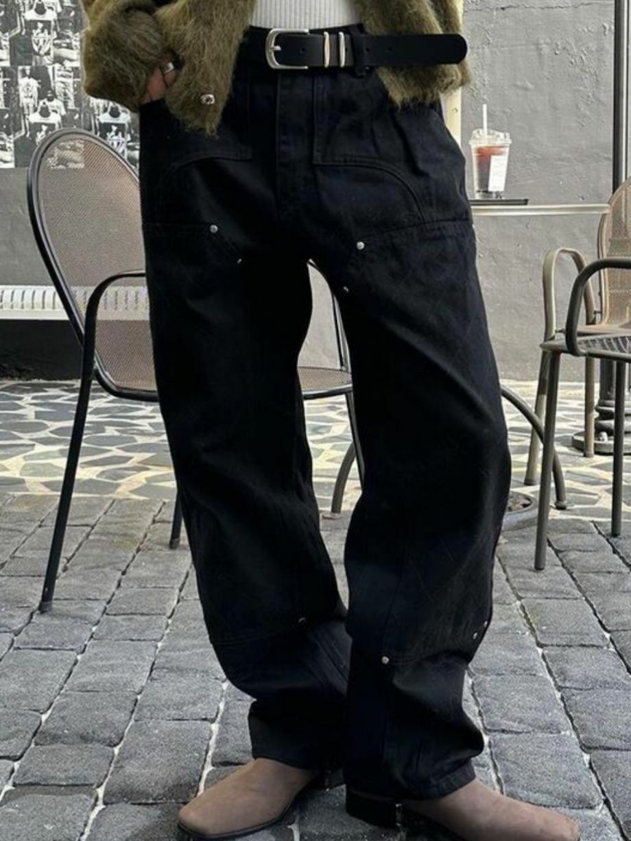 淨色鬆身牛仔褲 OWN-075P