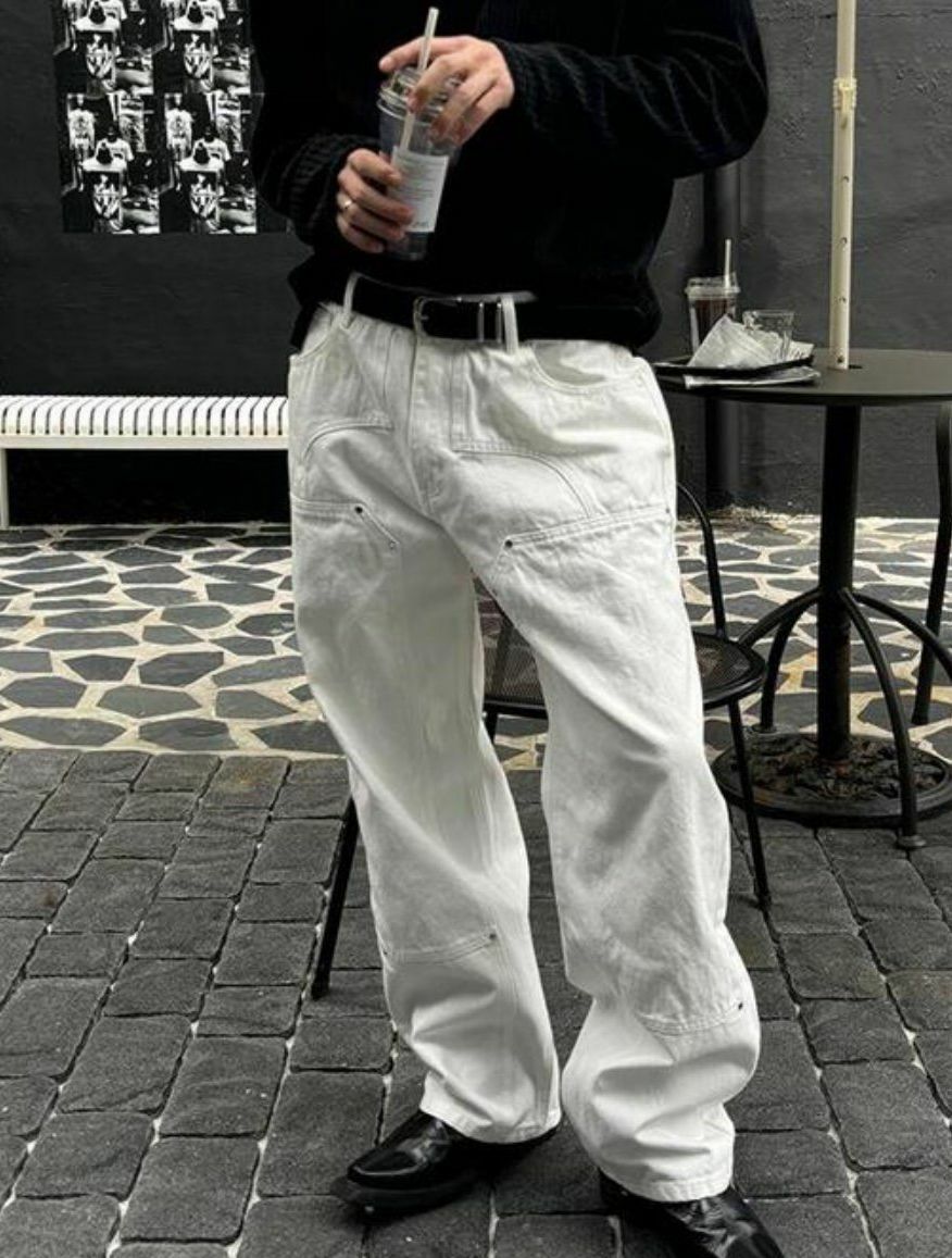 淨色鬆身牛仔褲 OWN-075P