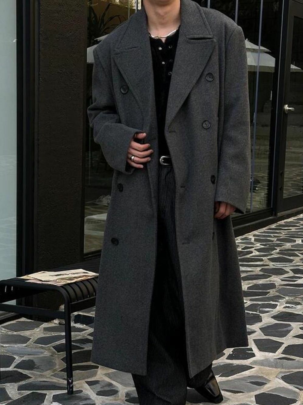 孖襟西裝長褸 OWN-081JK