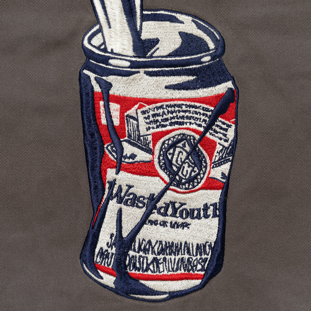 WASTED YOUTH 2024 A/W EMB DRIZZLER JACKET - GREY PRE ORDER ITEM (預訂中)