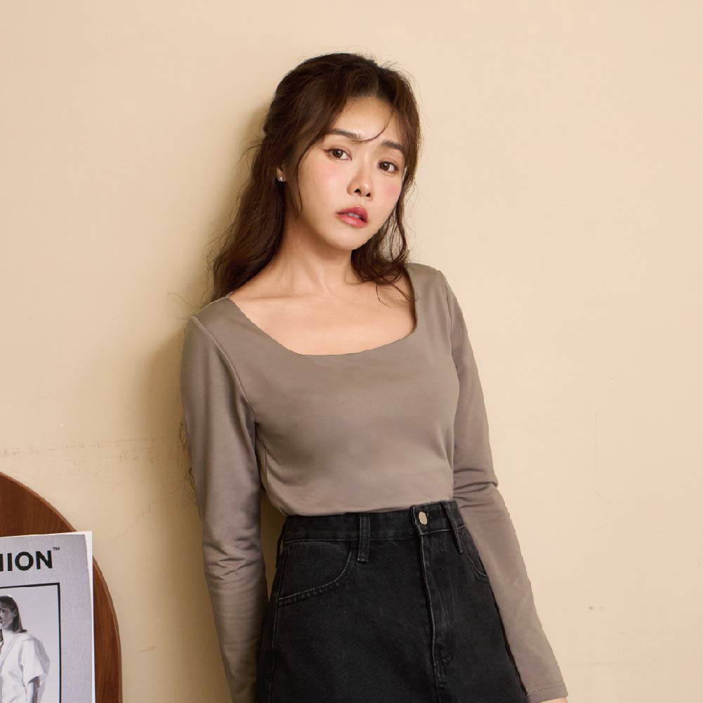 【方領】速暖絨保暖衣3.0-可可