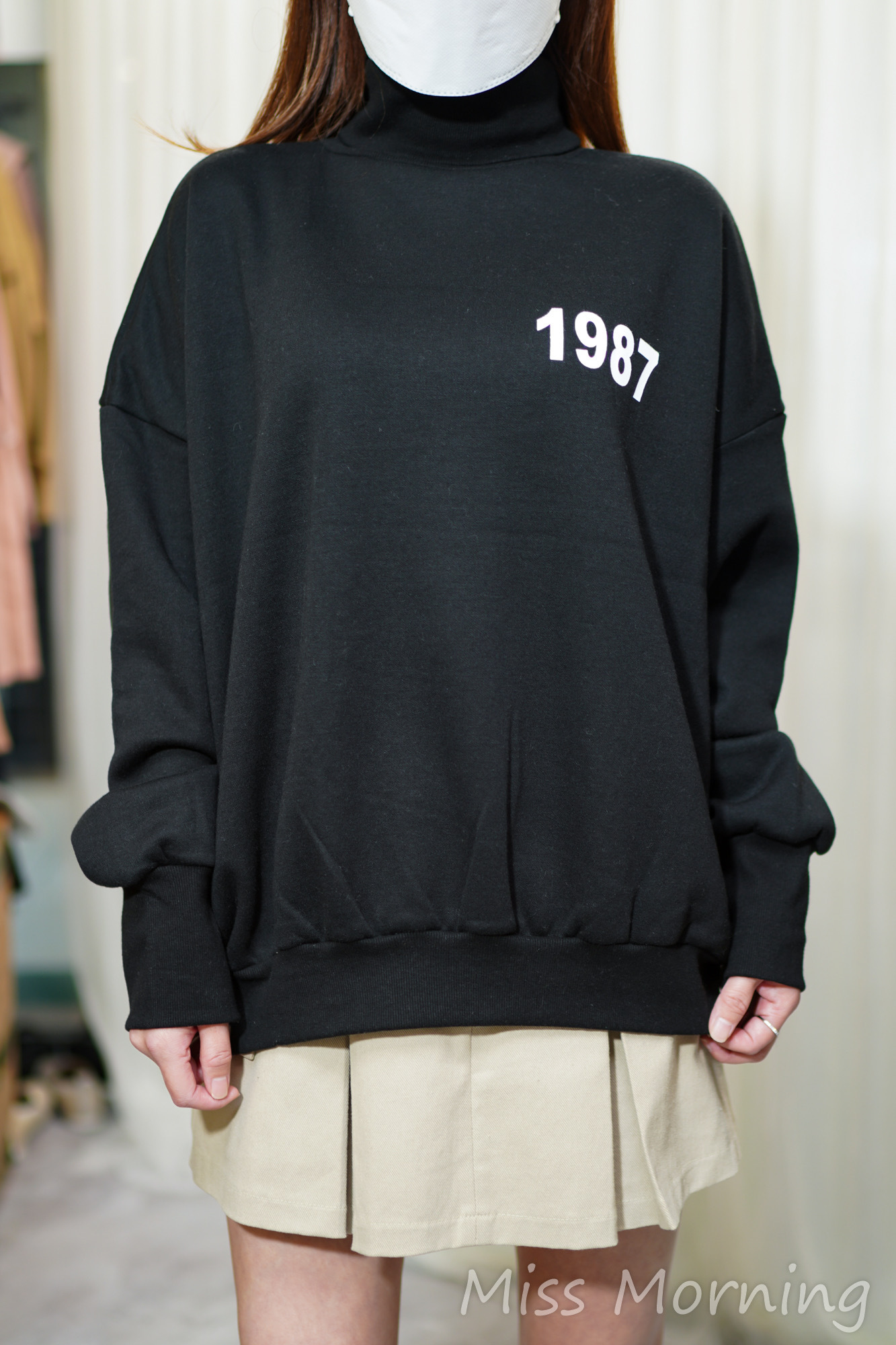 前後有款高領衛衣(14307)