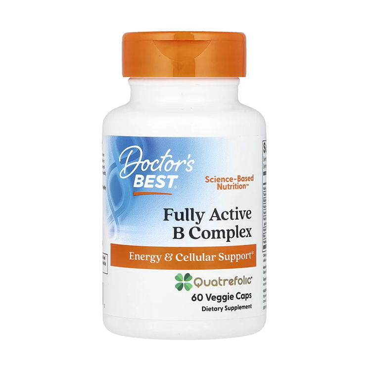 Doctor's Best, Fully Active B Complex with Quatrefolic, 60 Veggie Caps