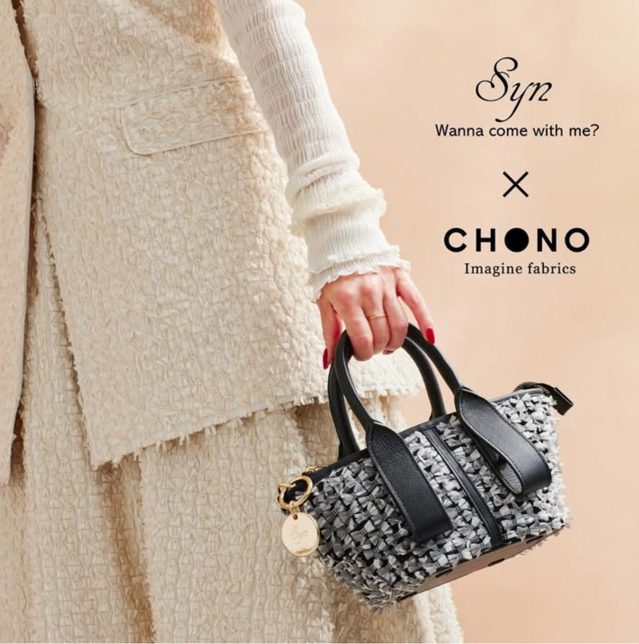 羽毛剪設計款迷你3way托特包