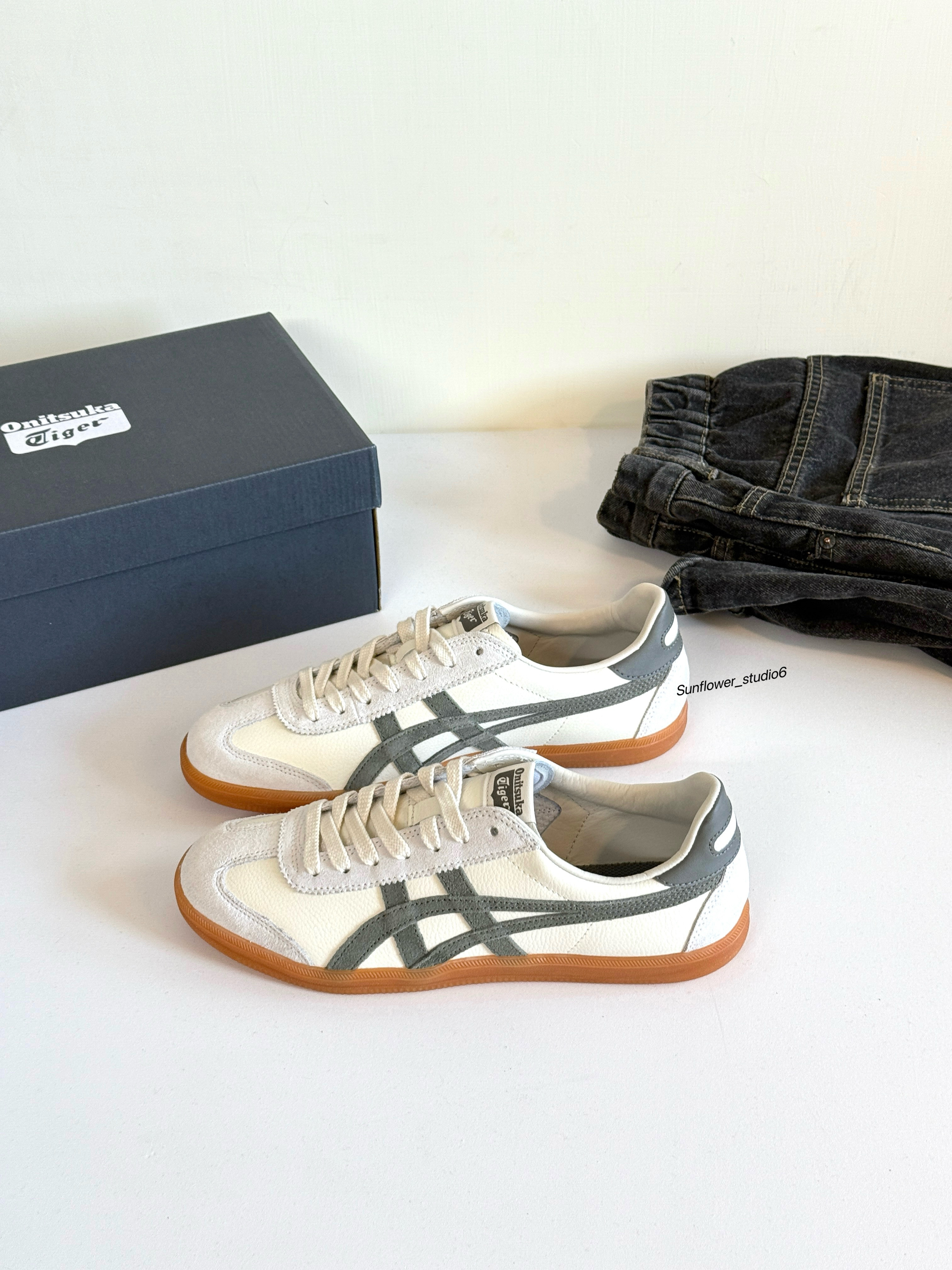 Onitsuka Tiger Tokuten 鬼塚虎 米白色 橄欖綠 皮革 麂皮 復古 德訓鞋 1183C086-102/預購