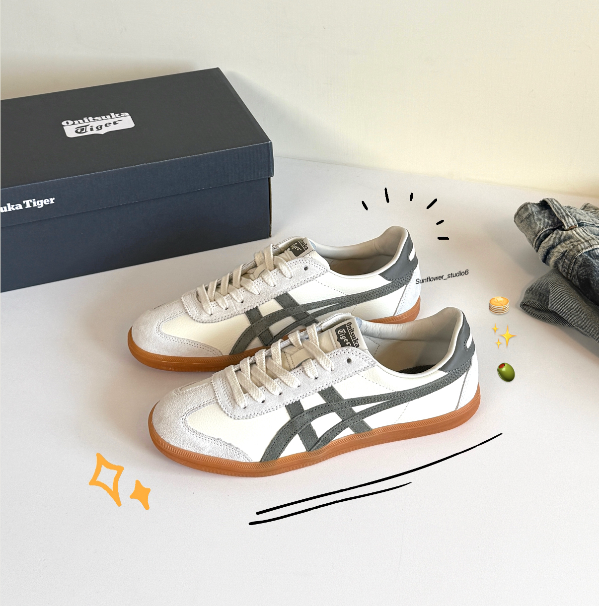 Onitsuka Tiger Tokuten 鬼塚虎 米白色 橄欖綠 皮革 麂皮 復古 德訓鞋 1183C086-102/預購