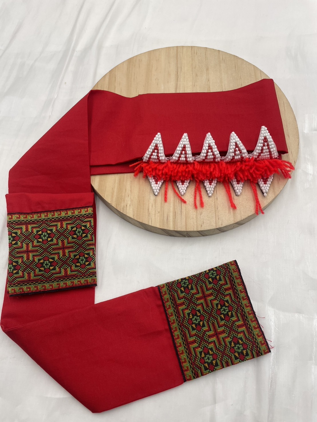 No.1(亮)大人款10瓣珠繡額花120cm