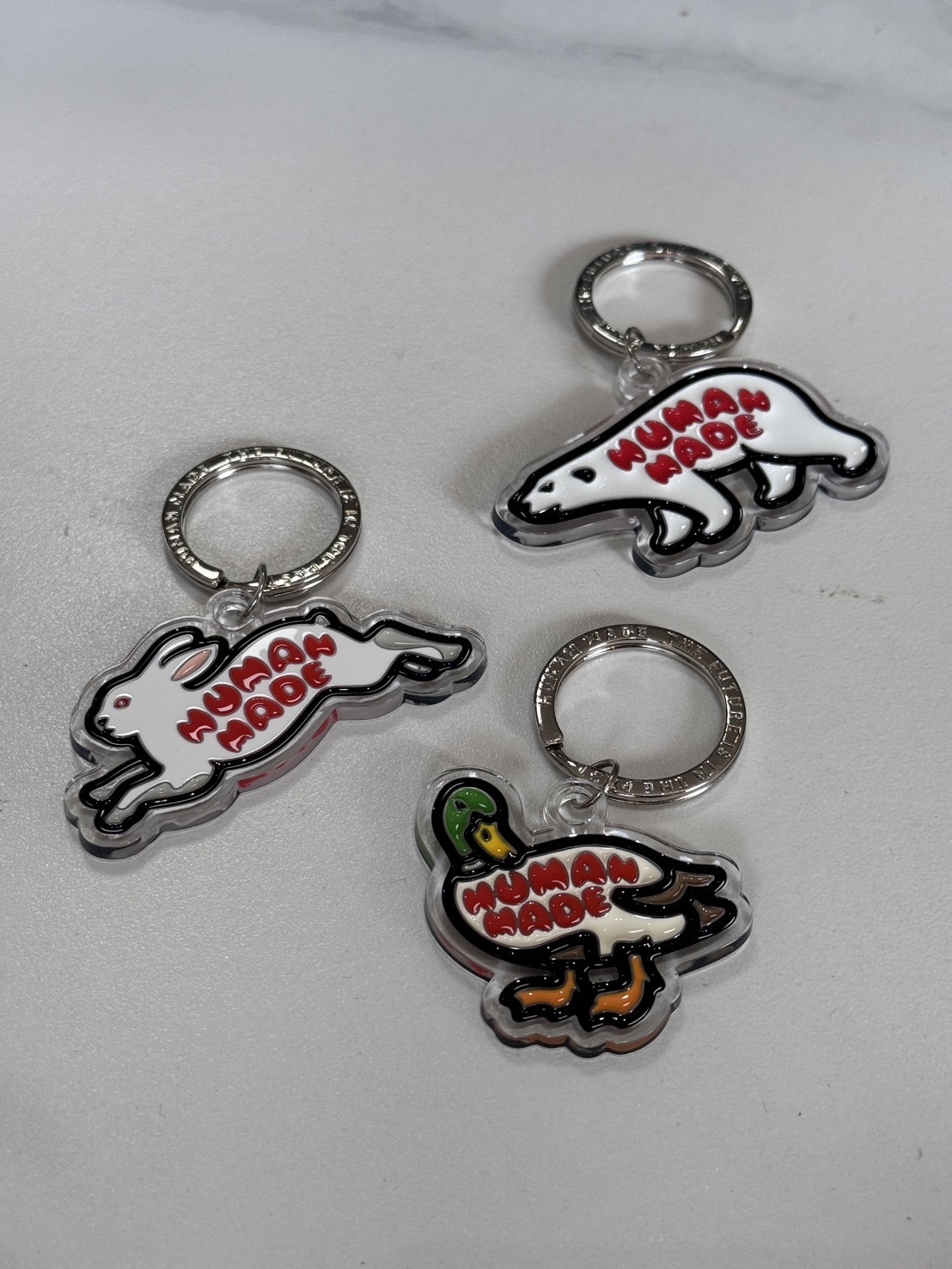 【現貨】現貨 HUMAN MADE 壓克力鑰匙圈 吊飾 鑰匙圈 北極熊 鴨子 兔子