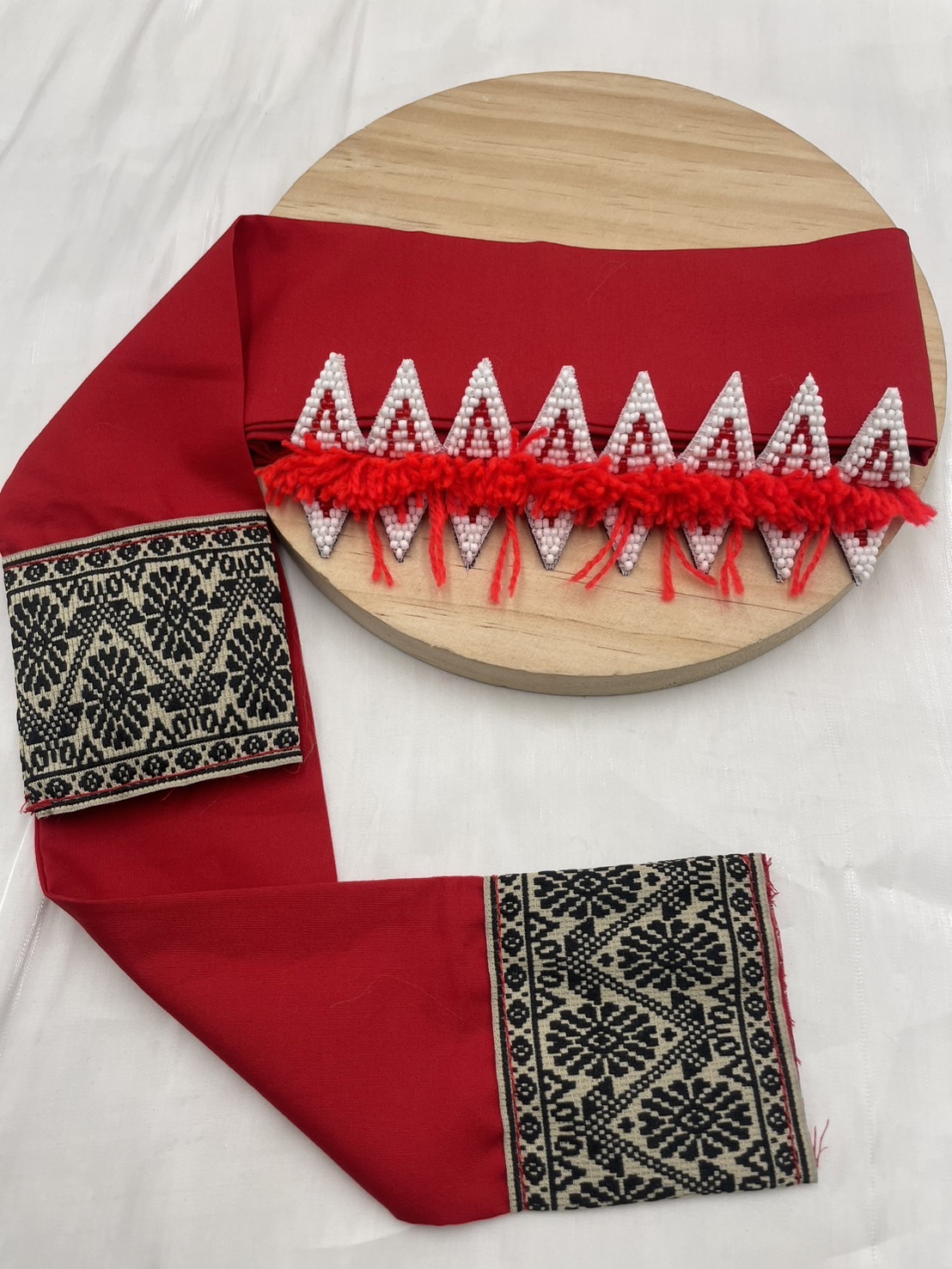 No.4(亮)大人款16瓣珠繡額花120cm