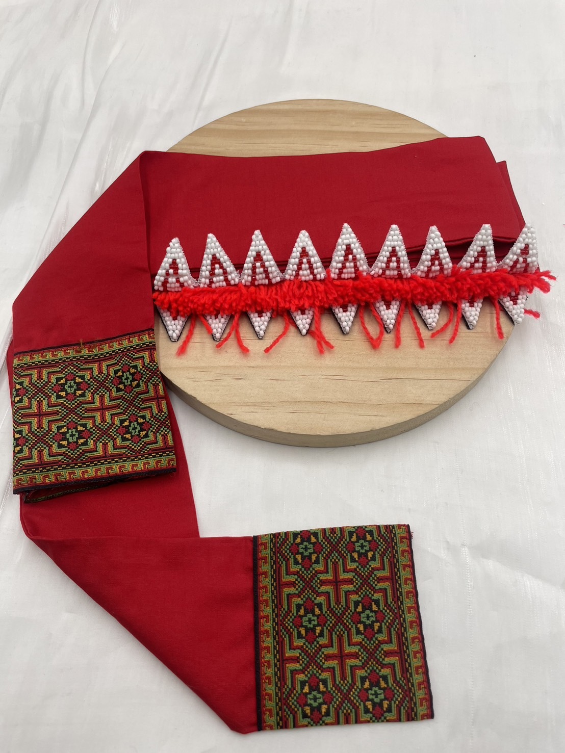 No.5(亮)大人款18瓣珠繡額花120cm