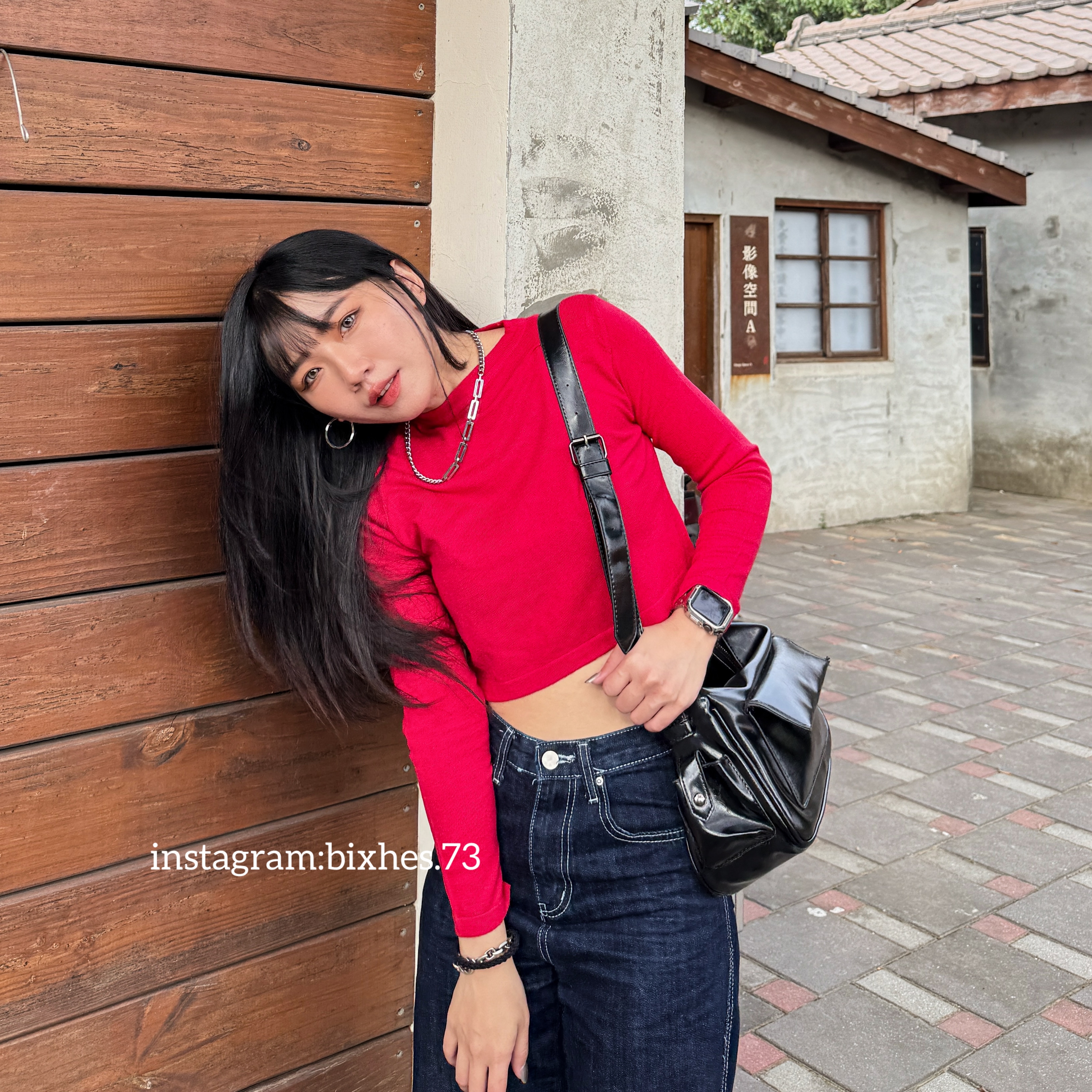 純色針織短版長T(B00029)