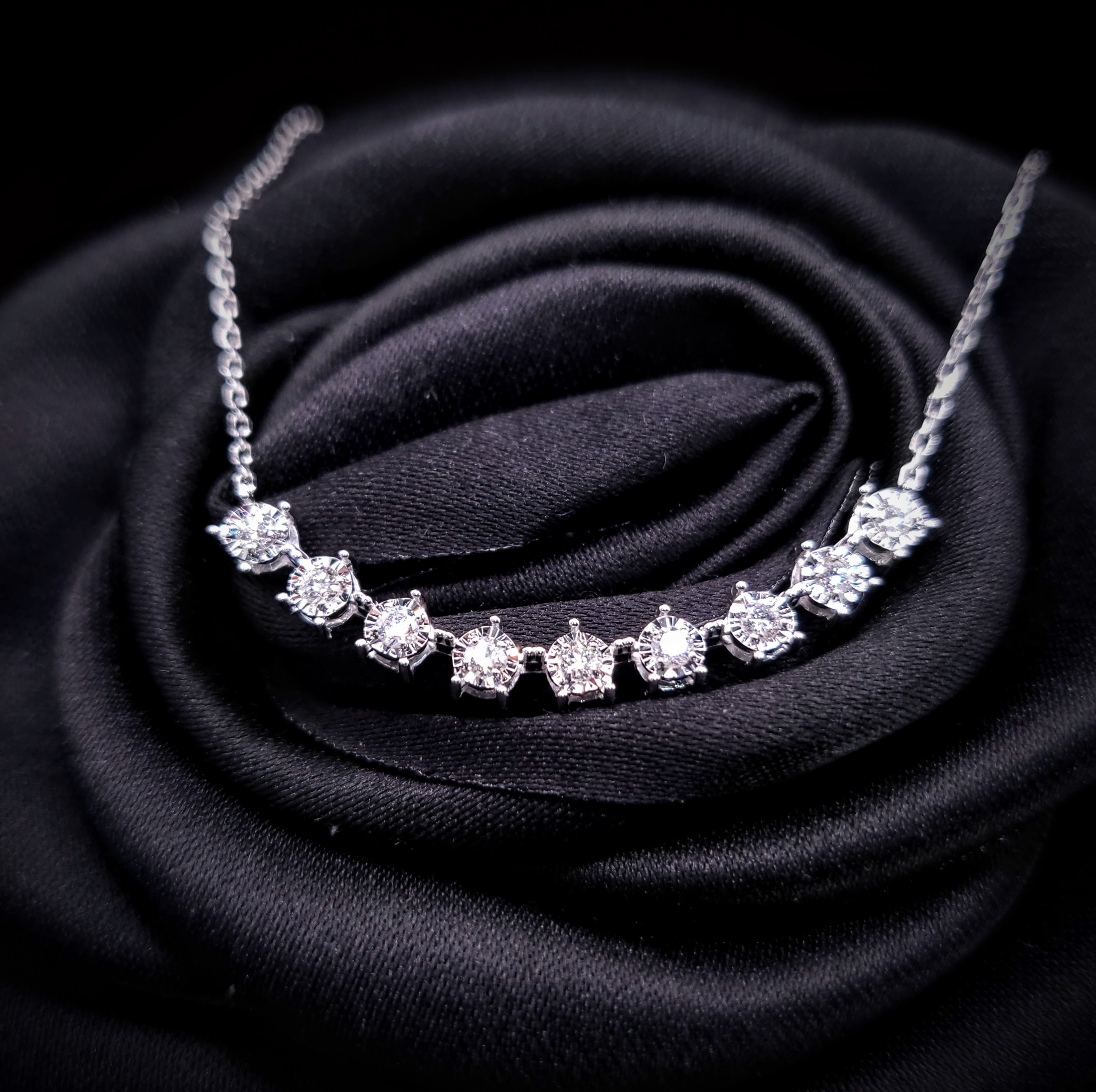 18K White Gold 0.26ct Diamond Necklace