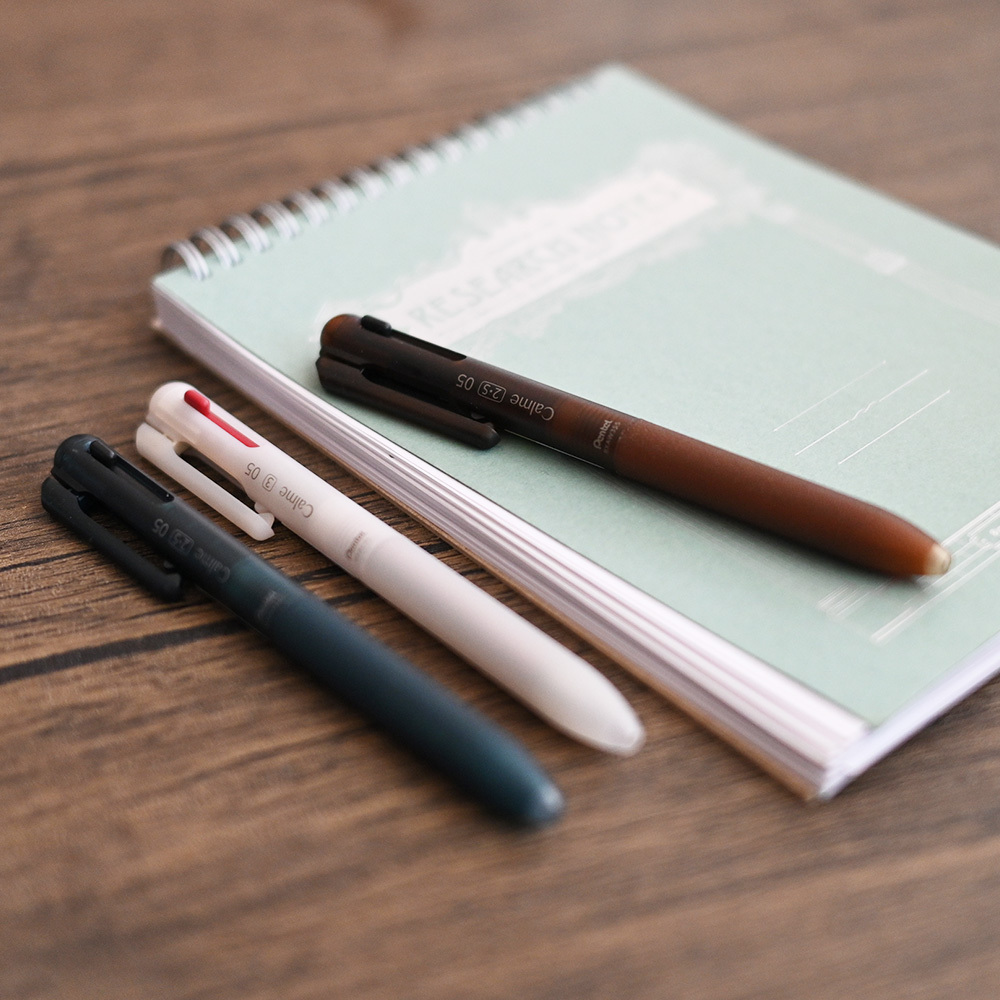 Pentel Calme Relaxed Forest 限量透明 原子筆、三色筆、三用筆