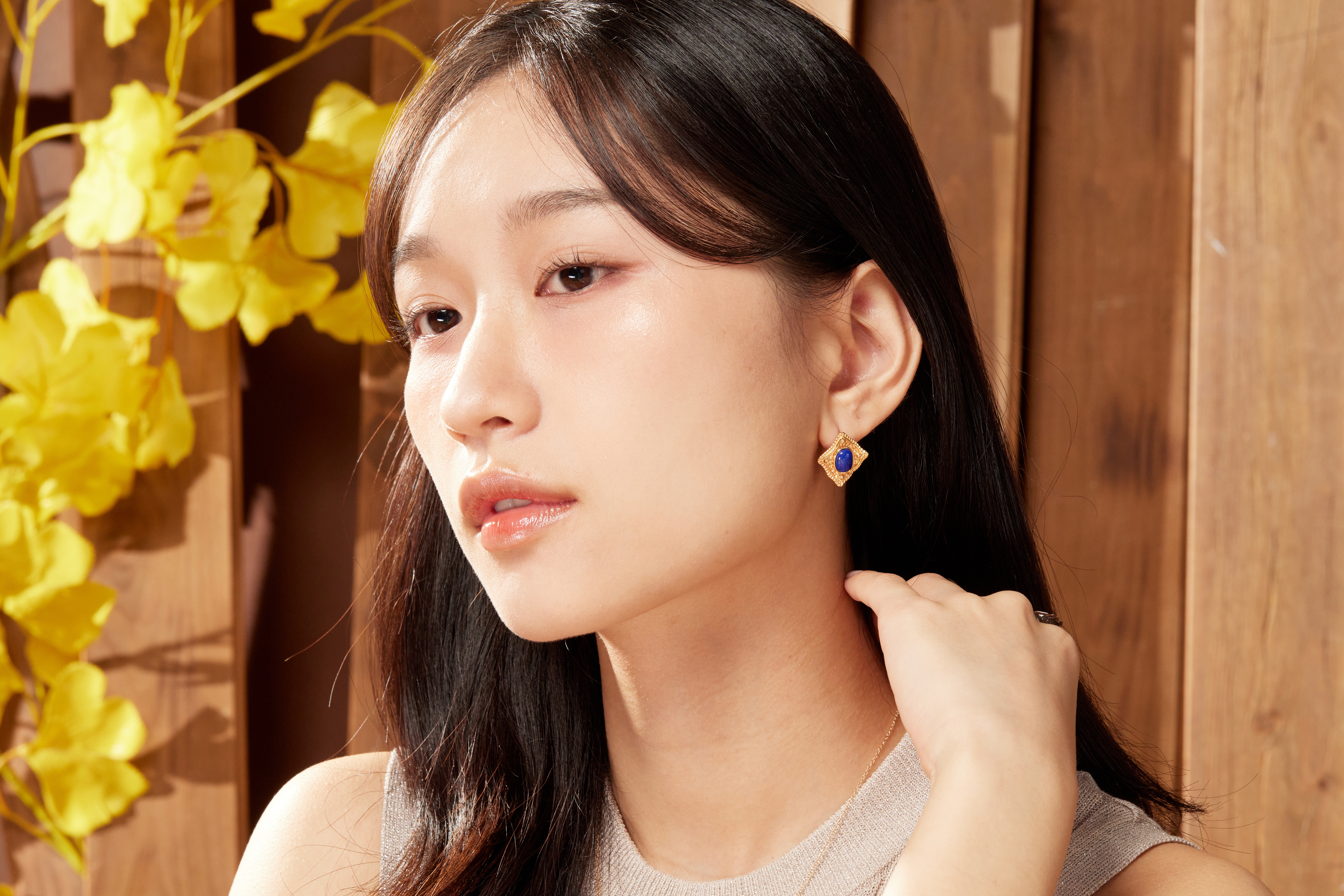 E1688 | 純銀天然石耳環