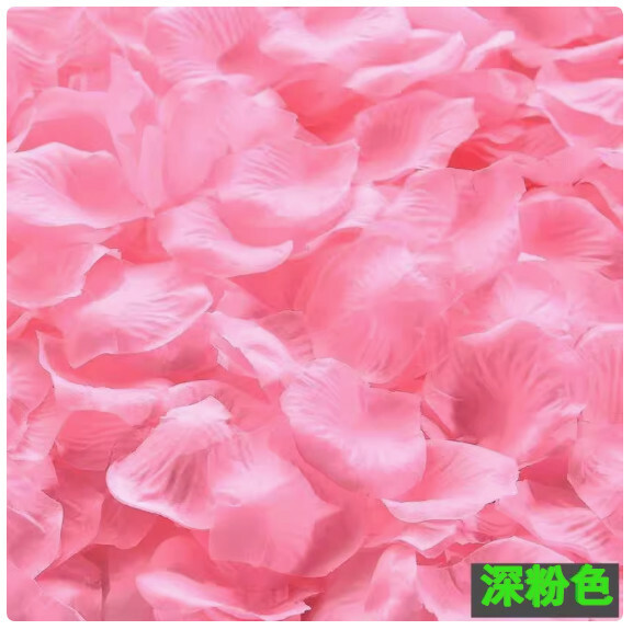 仿真玫瑰花瓣--結婚求婚 節慶派對 撒花佈置用品【深粉色10包 1000片】1件