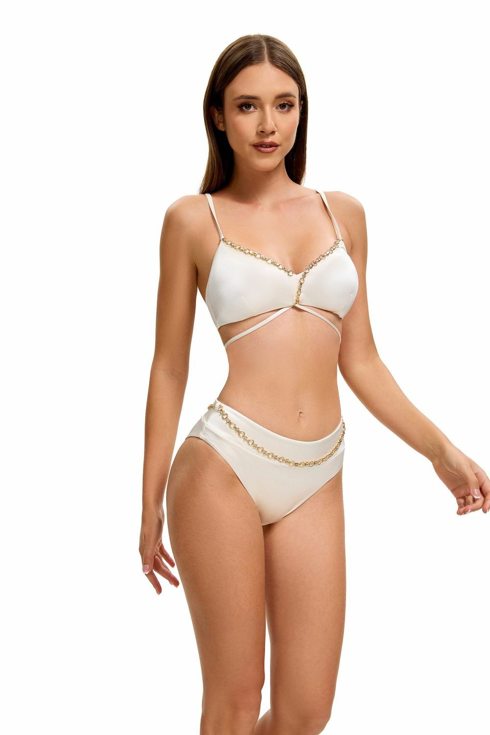 Cream & Gold Silken Set