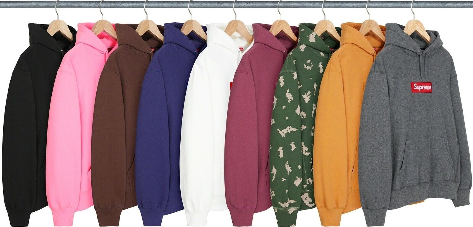 Supreme Box Logo Hooded Sweatshirt (4Colors)