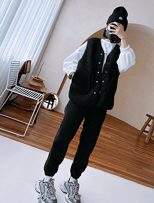 ᴴᴼᵀ ▸▸店長推薦◃◃ 秋冬新款/抽繩縮口棉褲 MANIFEST正韓🇰🇷