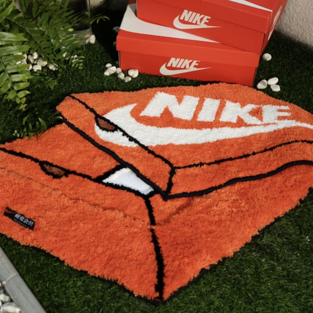 <快速出貨>國外限定 Nike 經典鞋盒 DIY 拼貼 造型 二合一 地毯