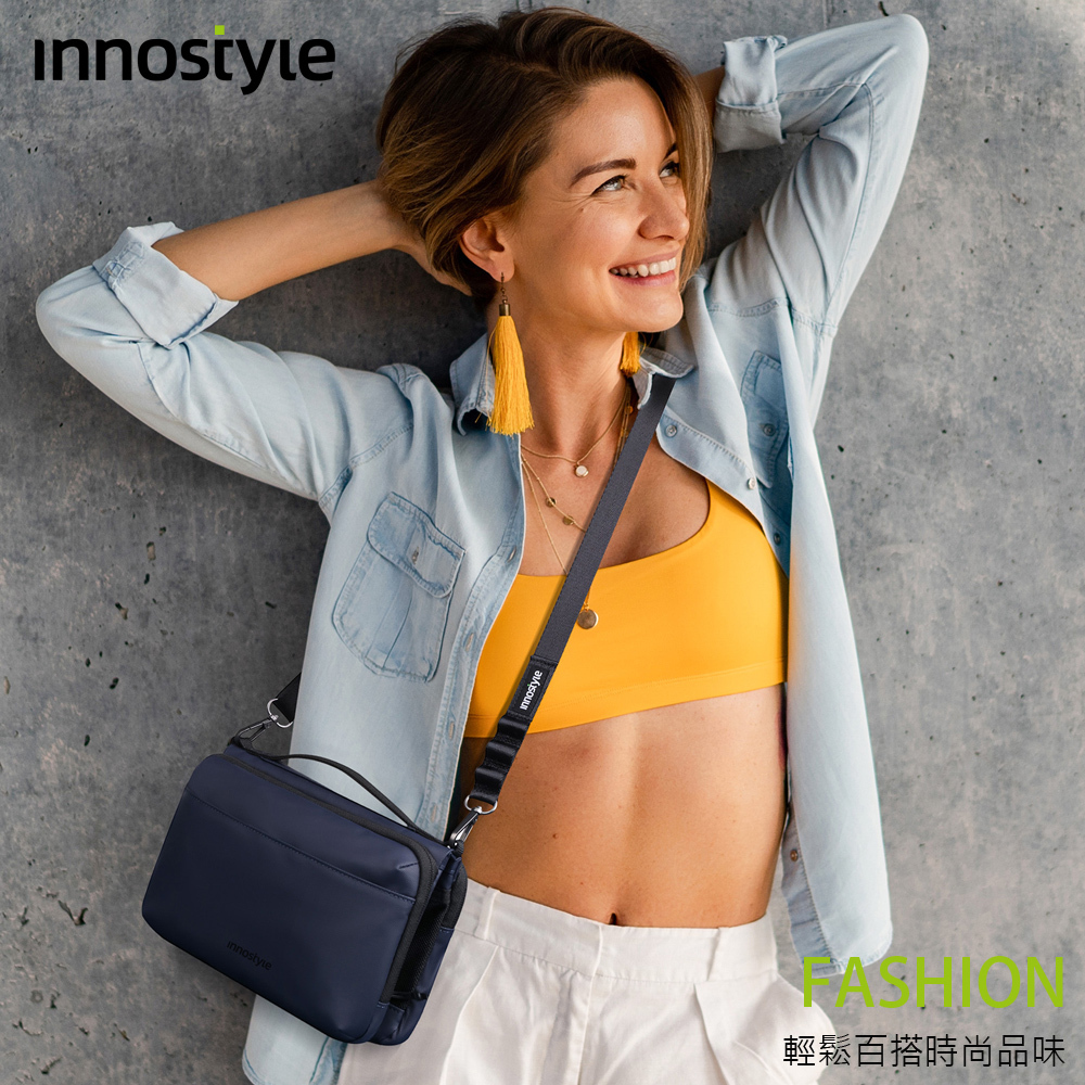 innostyle FlexiCarry系列 時尚科技收納側背包 藍色