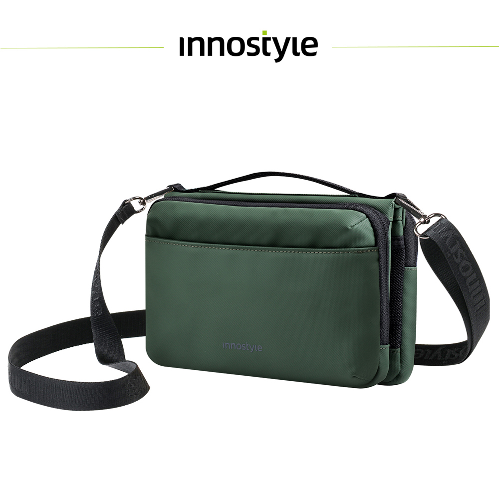 innostyle FlexiCarry系列 時尚科技收納側背包 綠色