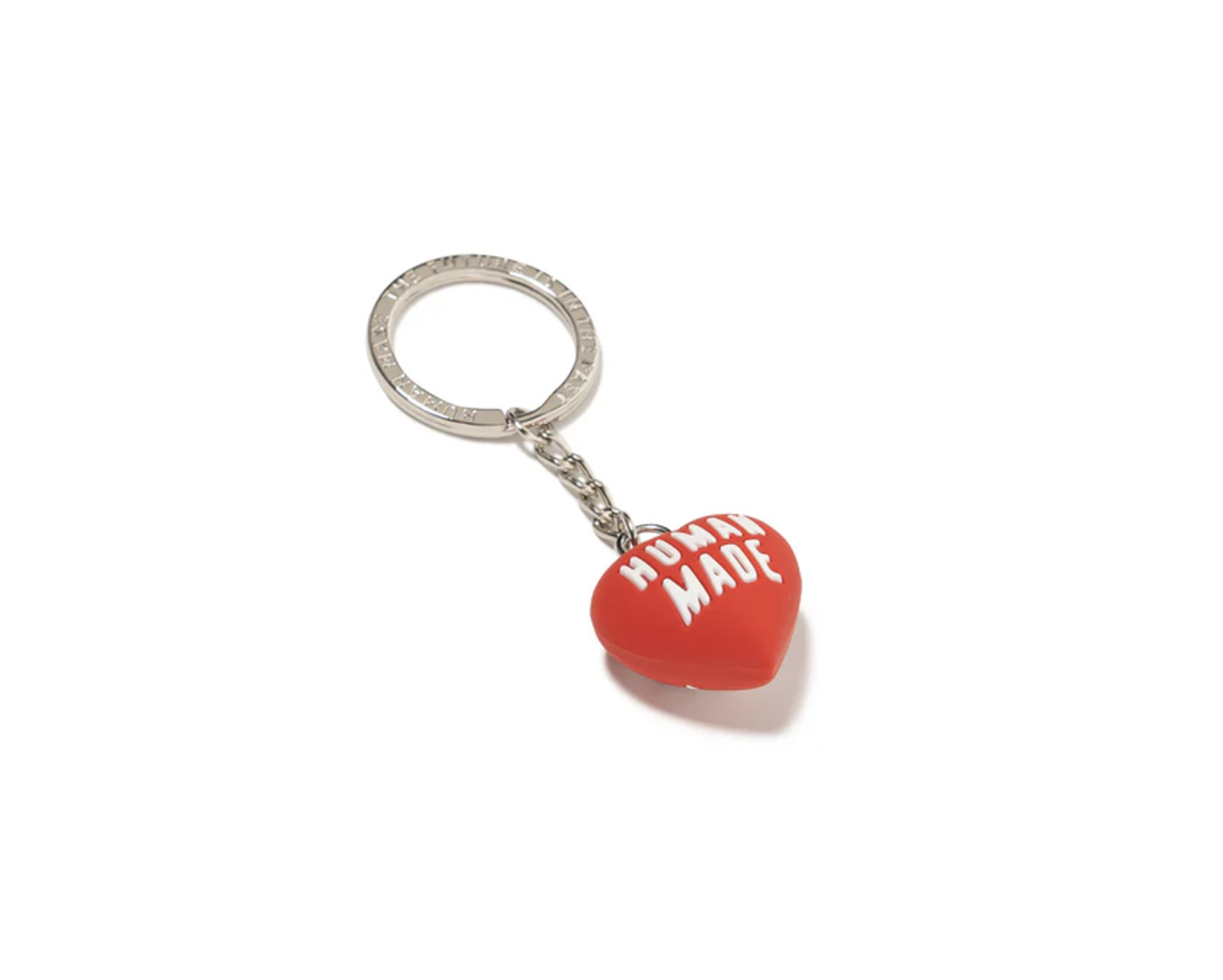 Buy Human Made Heart Rubber Key Chain Red | SASOM