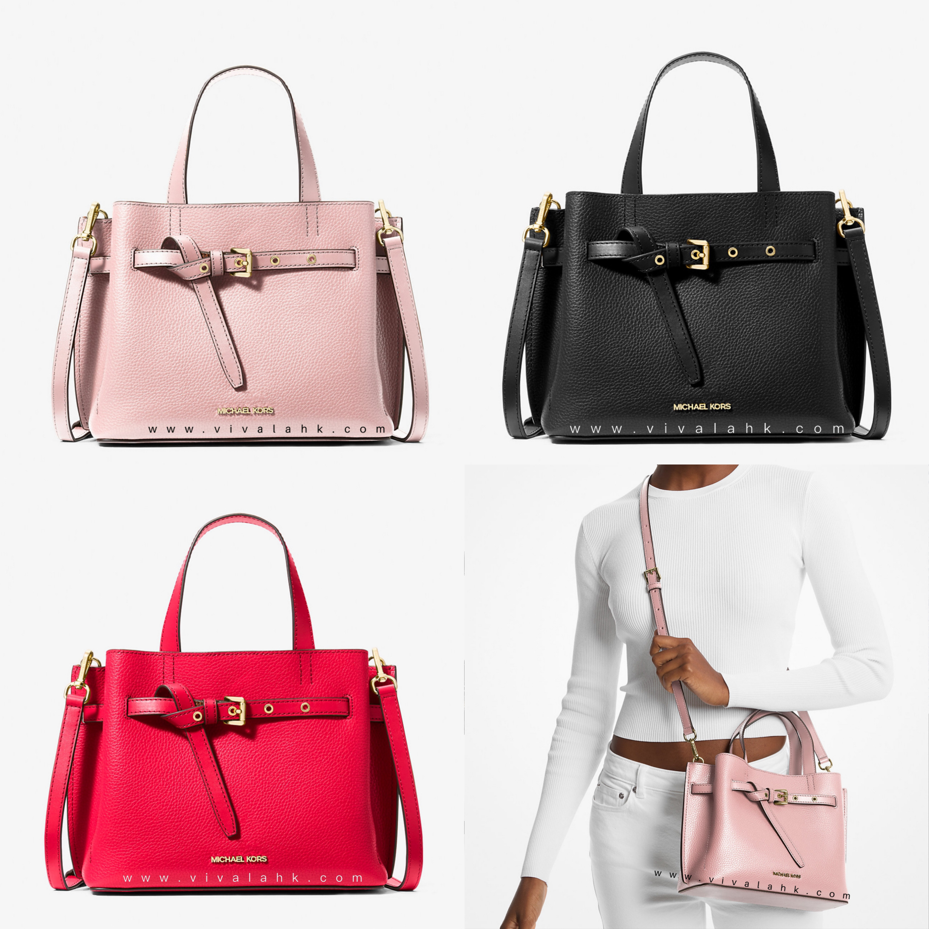 Michael Kors - Emilia 手提+斜孭多用袋 (S) (金字) (35F0GU5S5T)