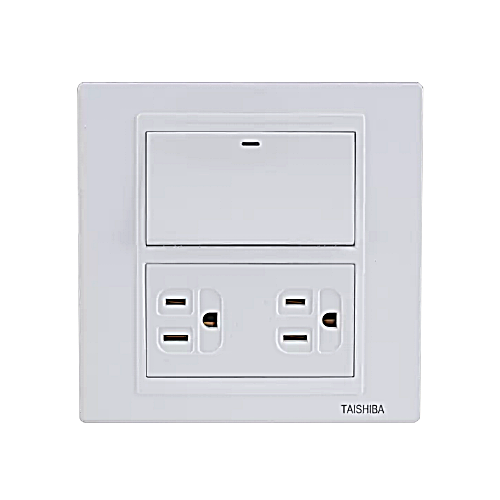 台芝-雙聯開關插座