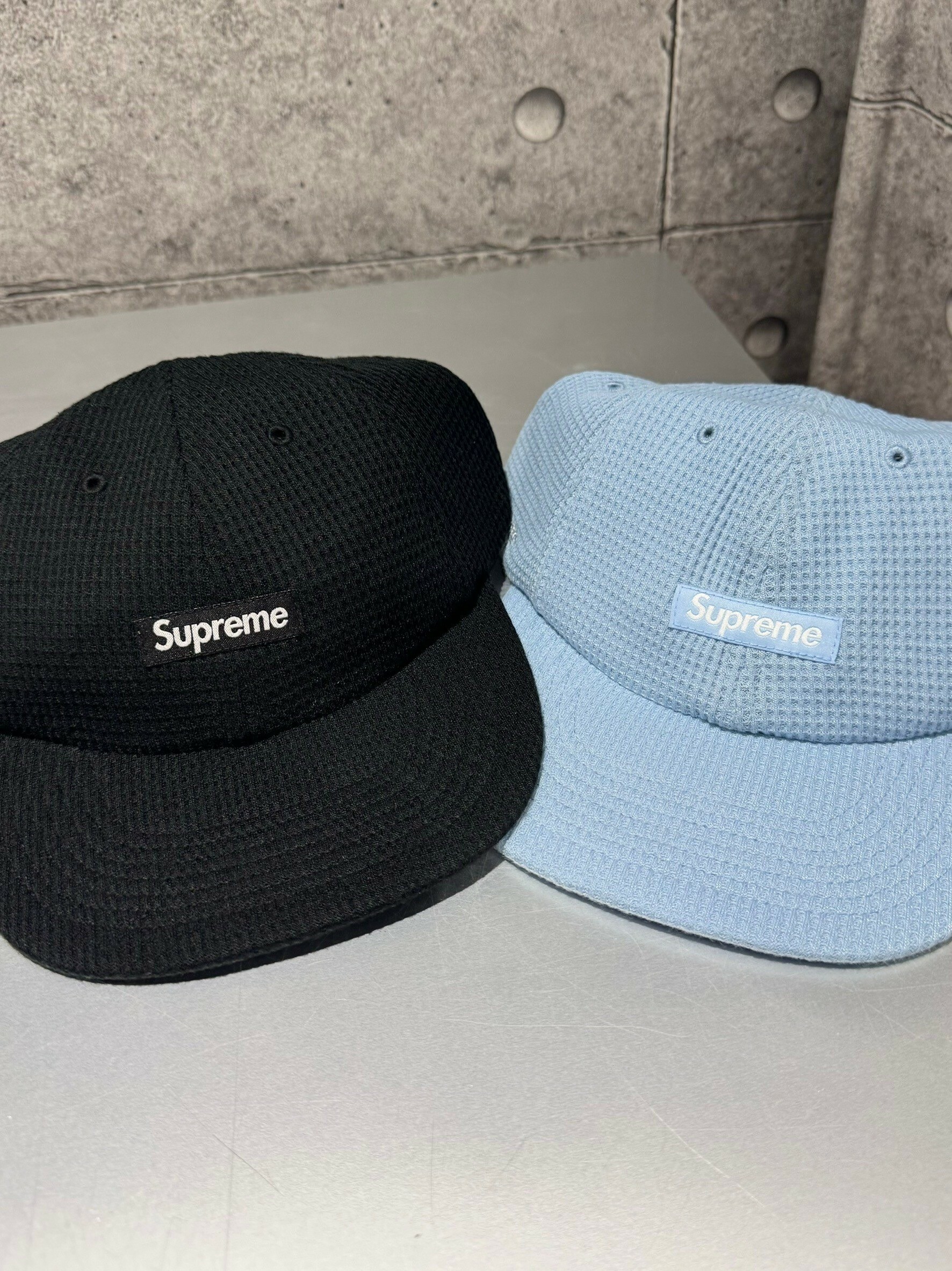 Supreme Polartec Waffle small box Logo 分割帽