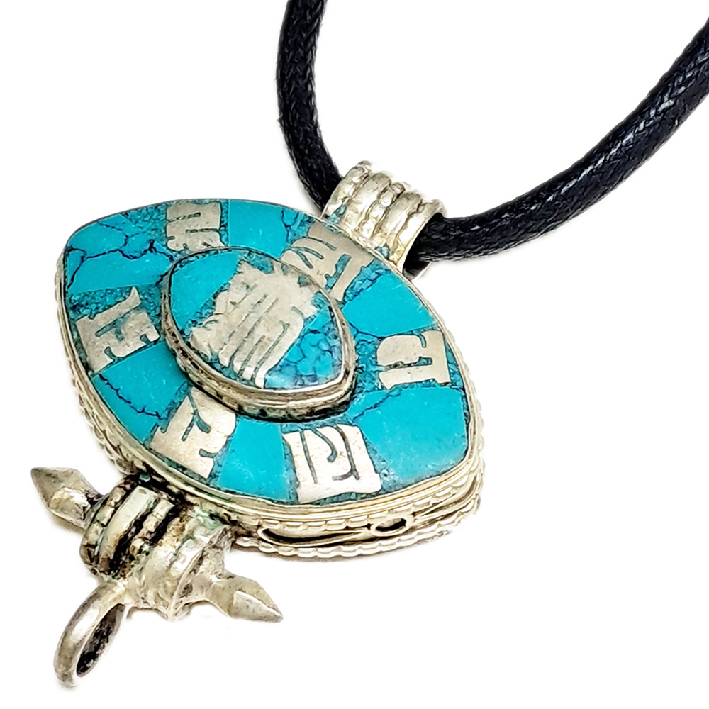 十相自在+六字真言綠松石嘎屋項鍊【十方】147803