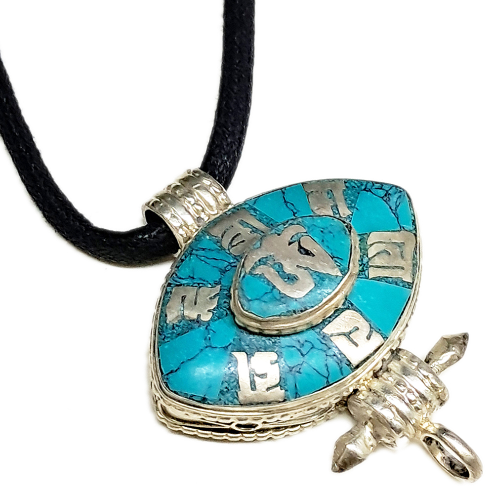 嗡+六字真言嘎嗚+黑繩項鍊【十方】138231