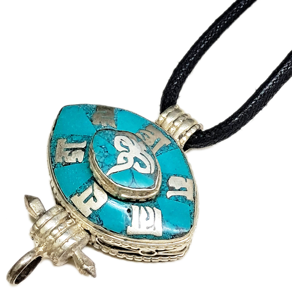 佛眼六字真言嘎嗚+黑繩項鍊【十方】138159