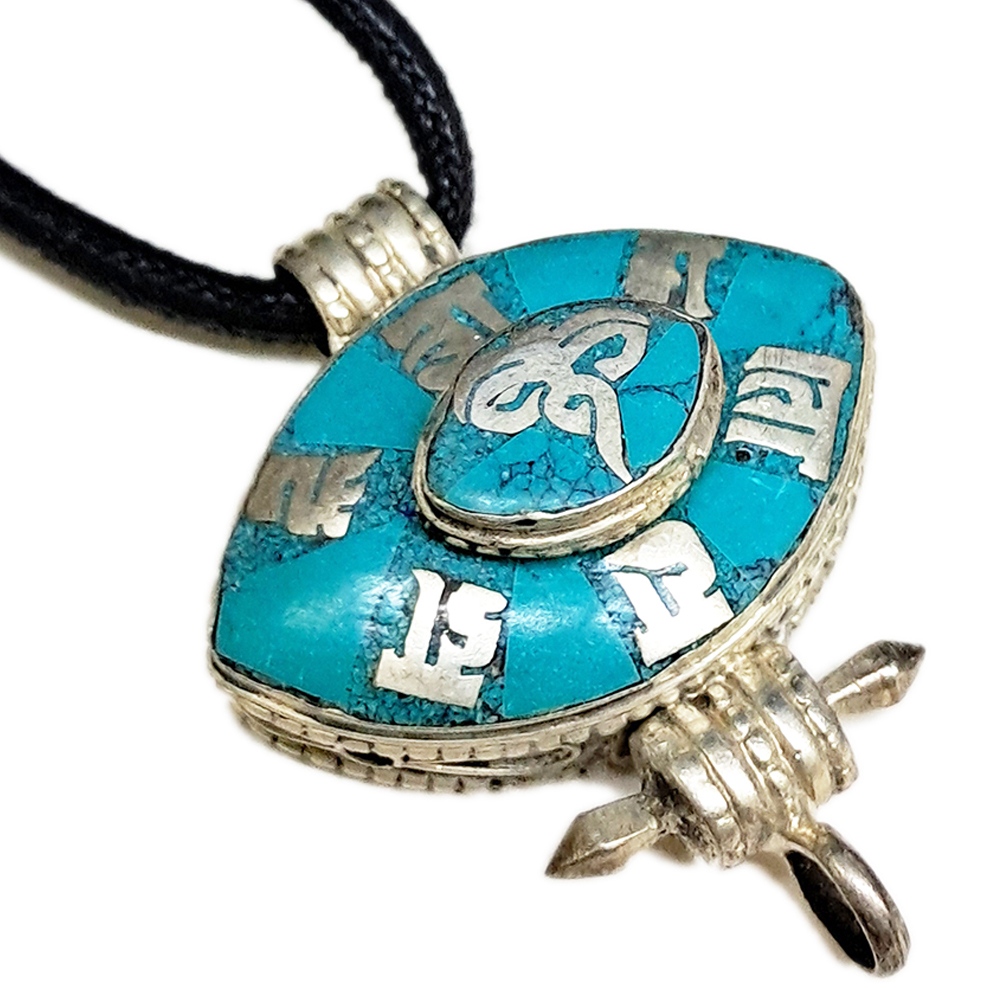 佛眼六字真言嘎嗚+黑繩項鍊【十方】138159