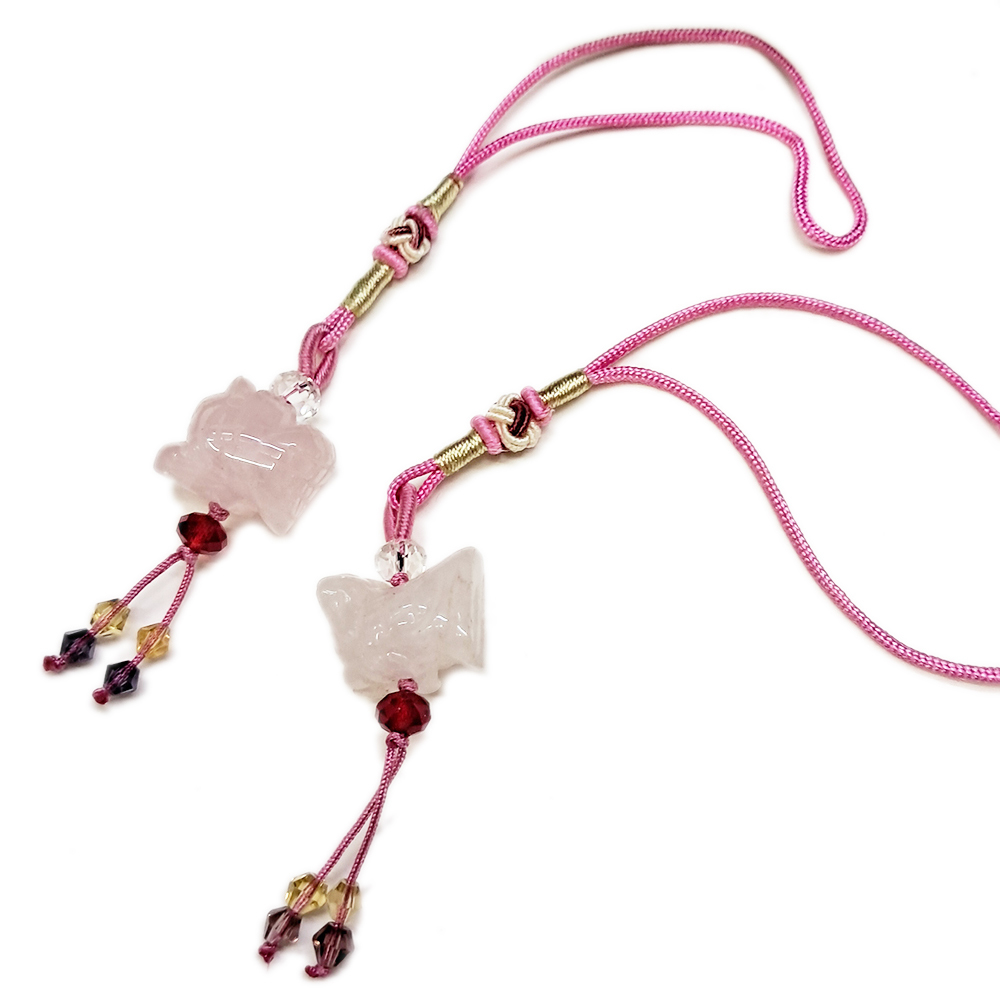  雞(粉晶)吊飾【十方】134118