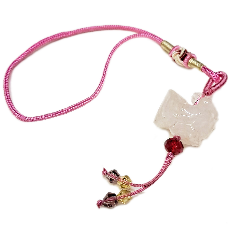  雞(粉晶)吊飾【十方】134118