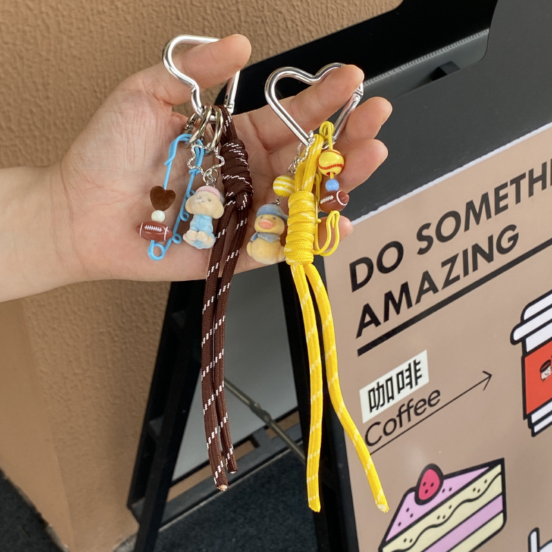 《5309》可愛韓miu風毛絨小狗小鴨掛飾