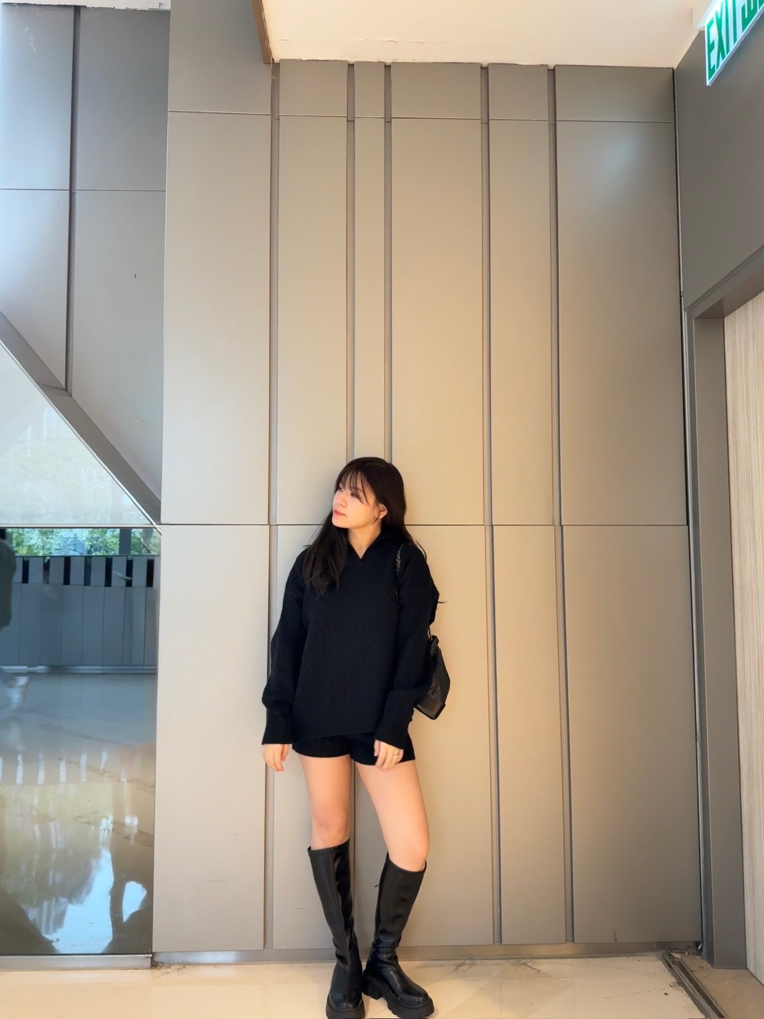 自留兩色! 休閒麻花polo領超顯瘦套裝