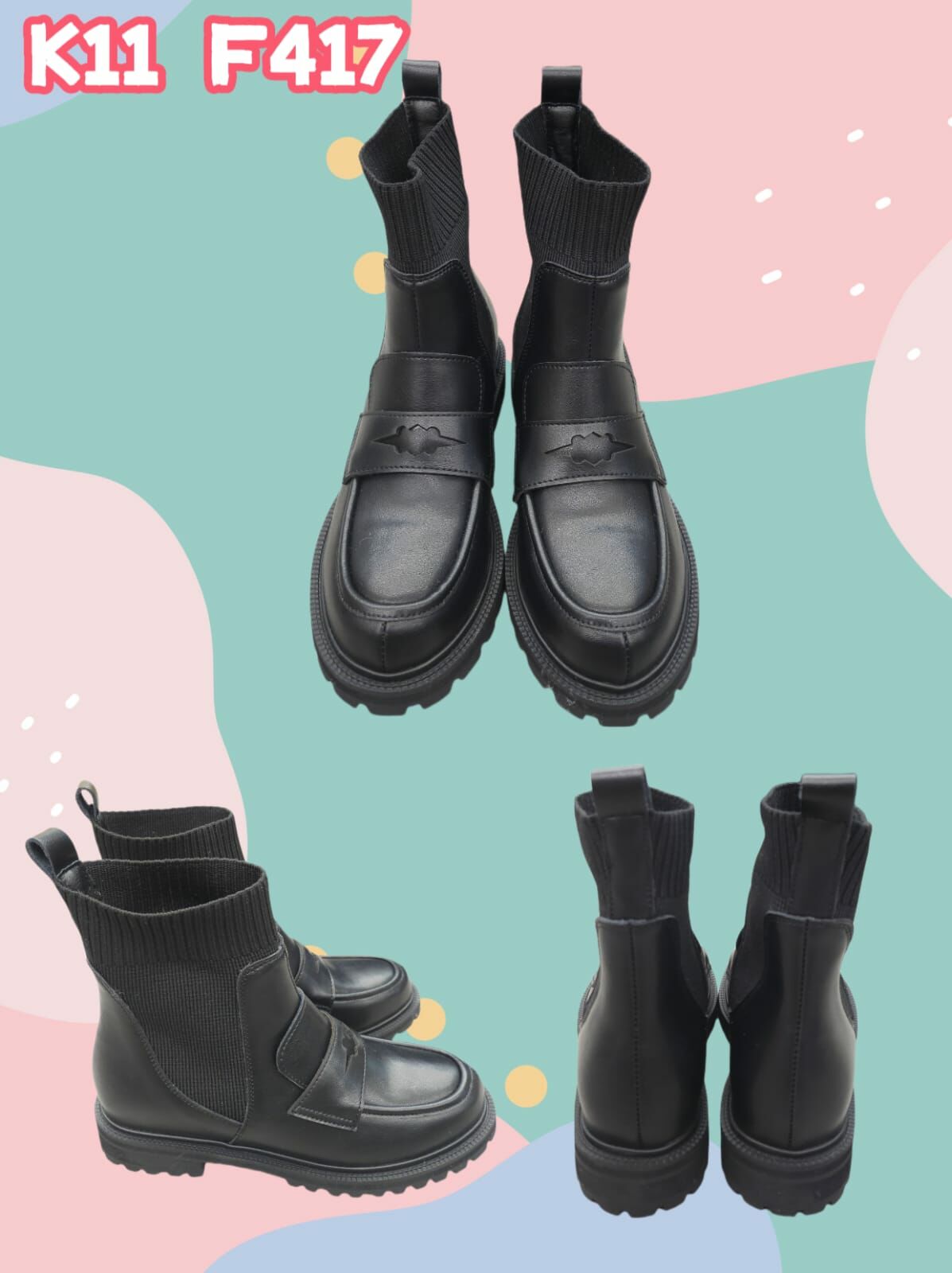 現貨 韓國牛皮復古馬丁鞋(此為清貨價貨品不設退換）（K11 F417）