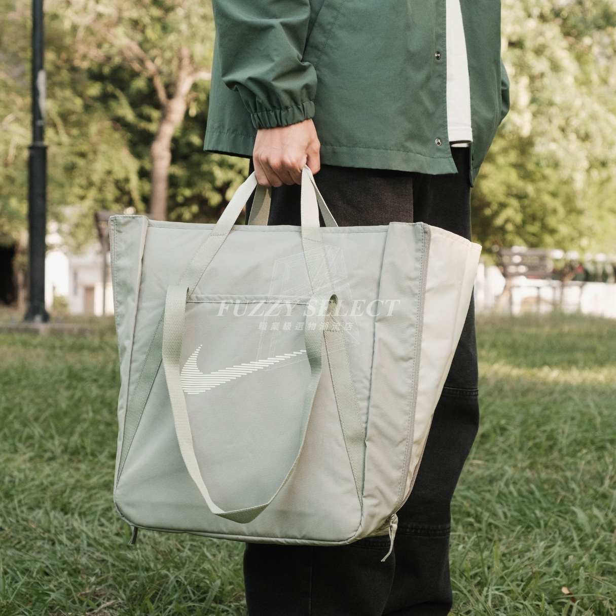 【逢甲 FUZZY】Nike Gym Tote Bag 托特包 手提包 旅行袋 湖水綠 DR7217-370