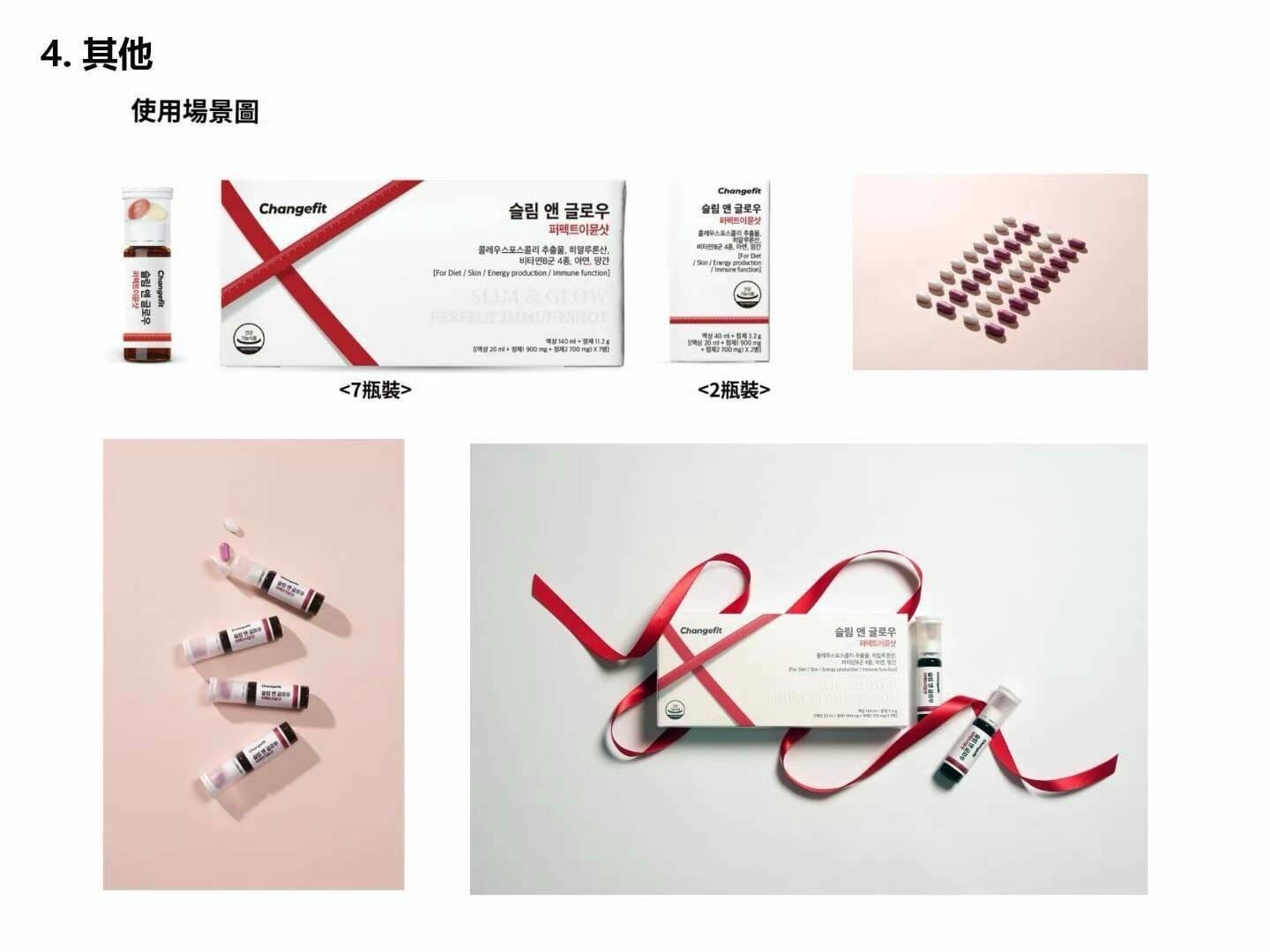 韓國院線產品 Changefit Slim And Grow Perfect Emune Shot ️紅尺雙倉水光燃脂飲 液體20ml+片劑 2粒*7瓶(一週構成)