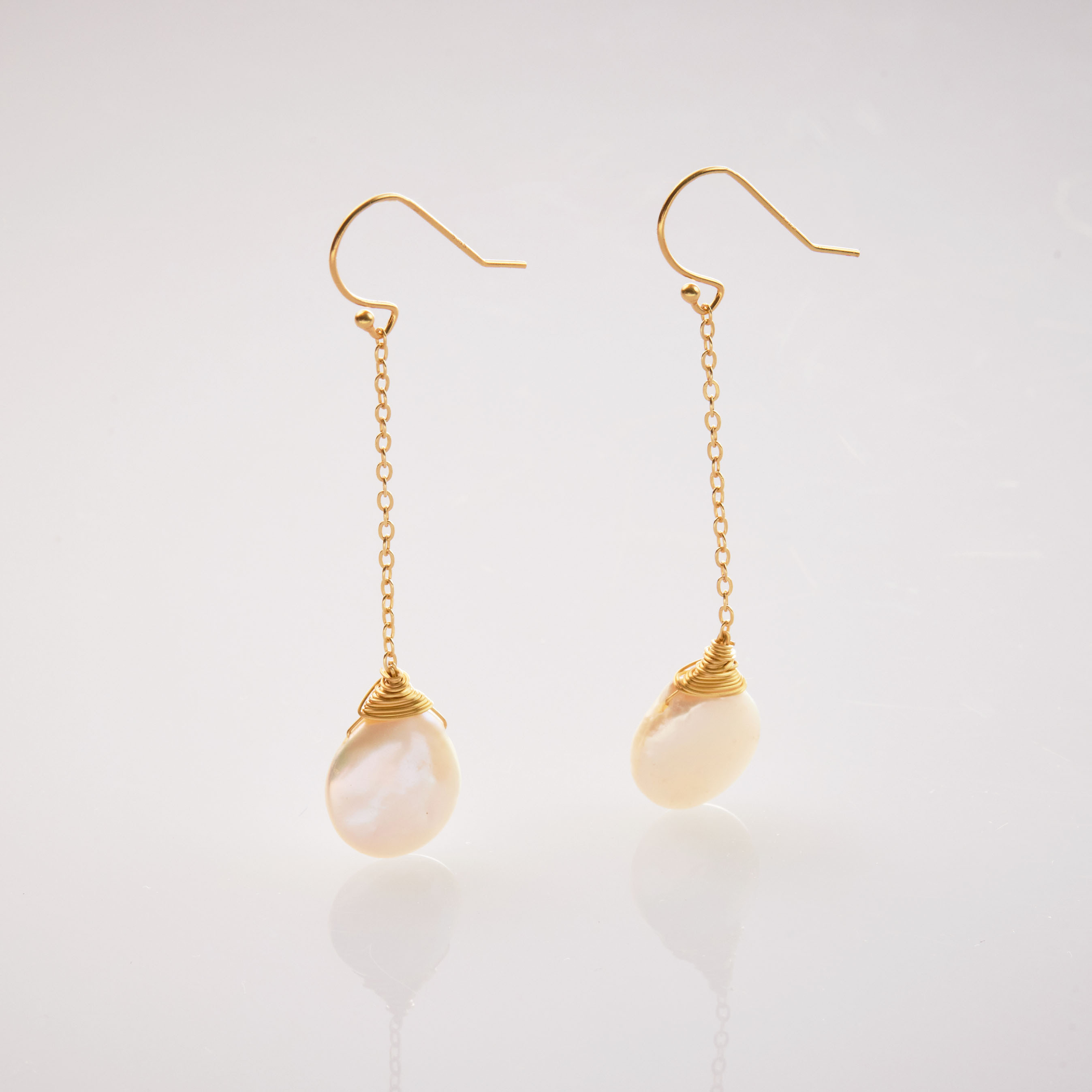 E1720  | 純銀手作淡水珍珠耳環