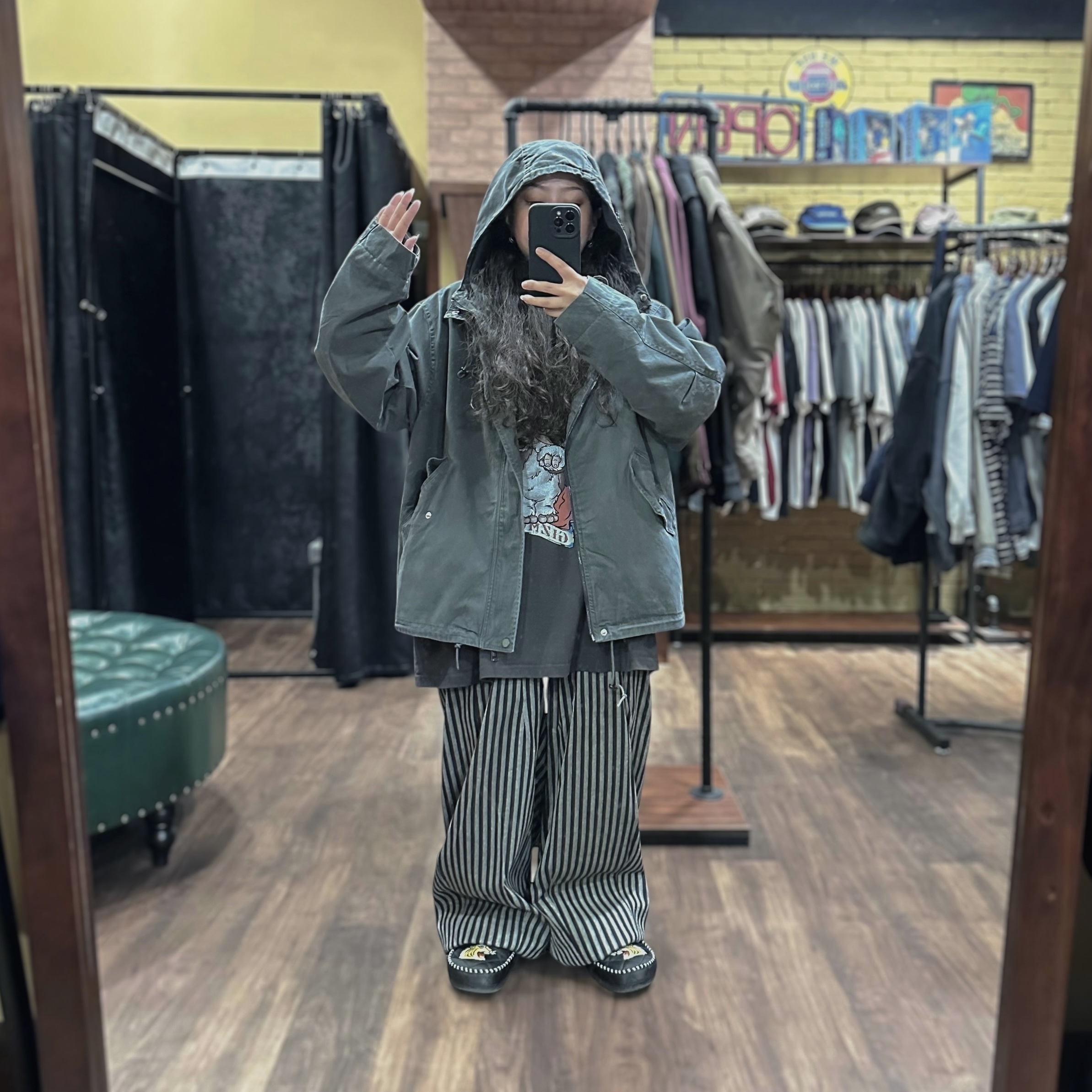 軍事連帽工裝風外套